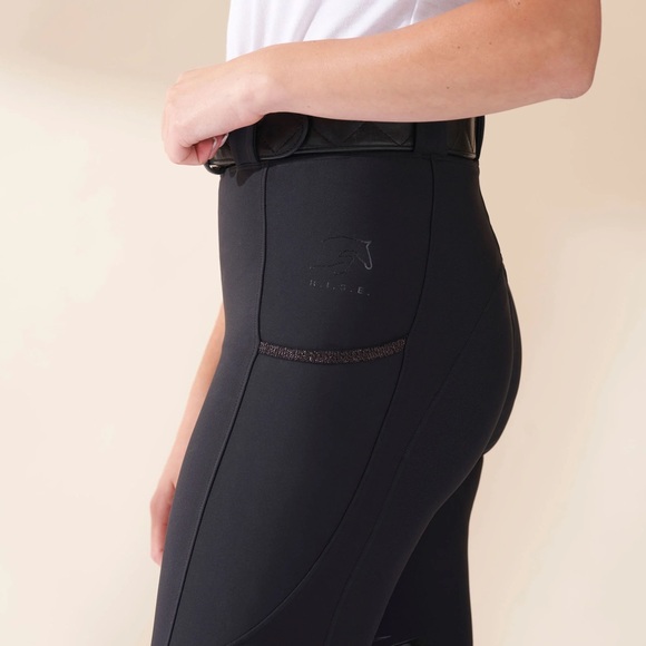 Women's Sleek Black Riding Leggings - Picture 8 of 8
